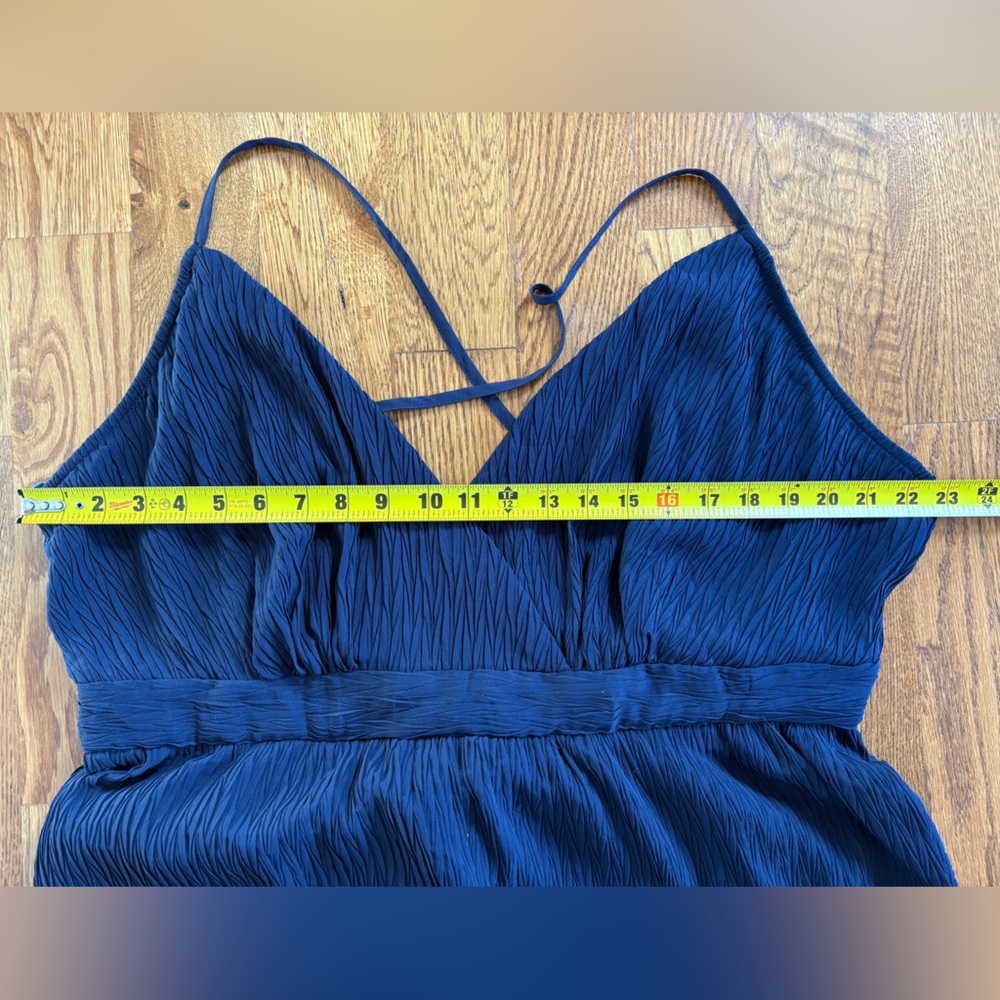 NWT Fashion Nova Cece Navy Fit and Flair Skater Mini Dress Coquette Ruffle 3X - Picture 6 of 13